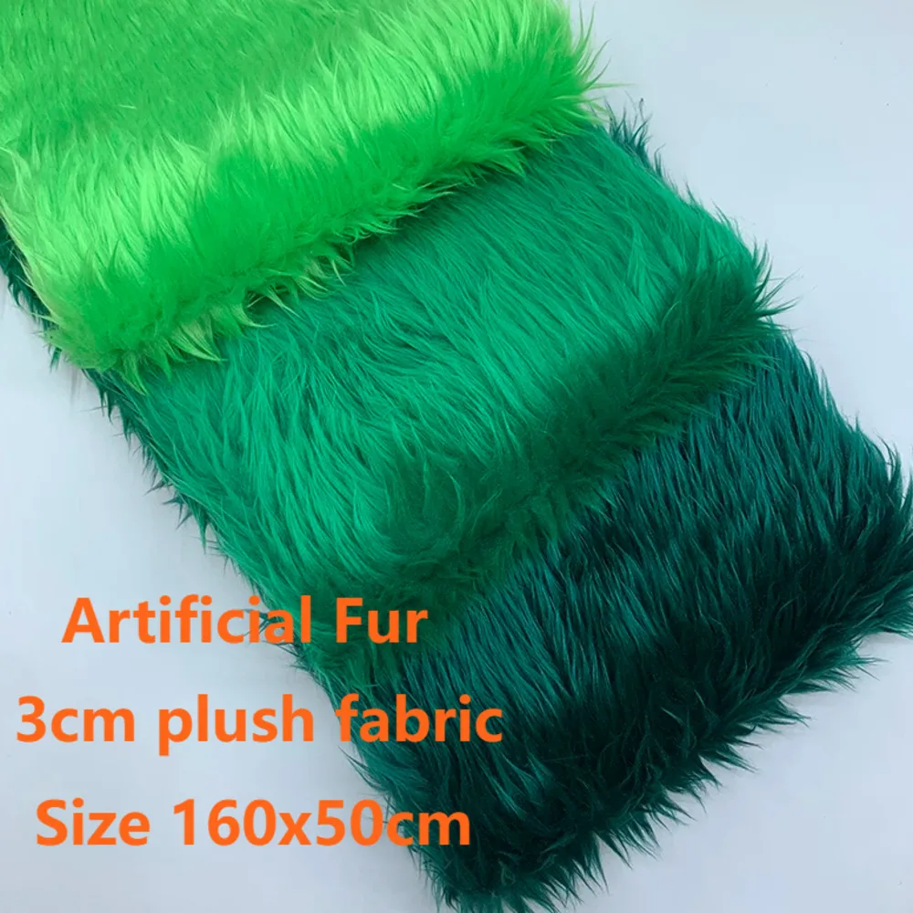 Soft plush fabric pre-cut block 3cm stack height polyester for DIY plush toys clothing and carpet decoration Size 160x50cm