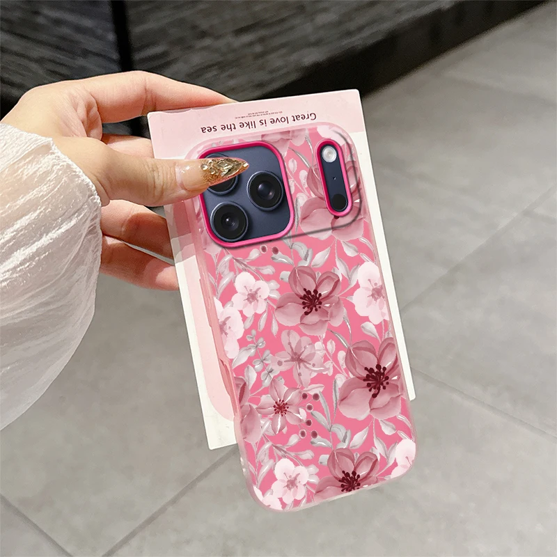 เคสโทรศัพท์แบบเจลลี่เนื้อแมท 2 in 1 สำหรับ iPhone 16 Pro 16e 17 Air 15 Plus 13 11 12 17 14 Pro Max ป้องกันการกระแทก  แบบนิ่ม  ใส