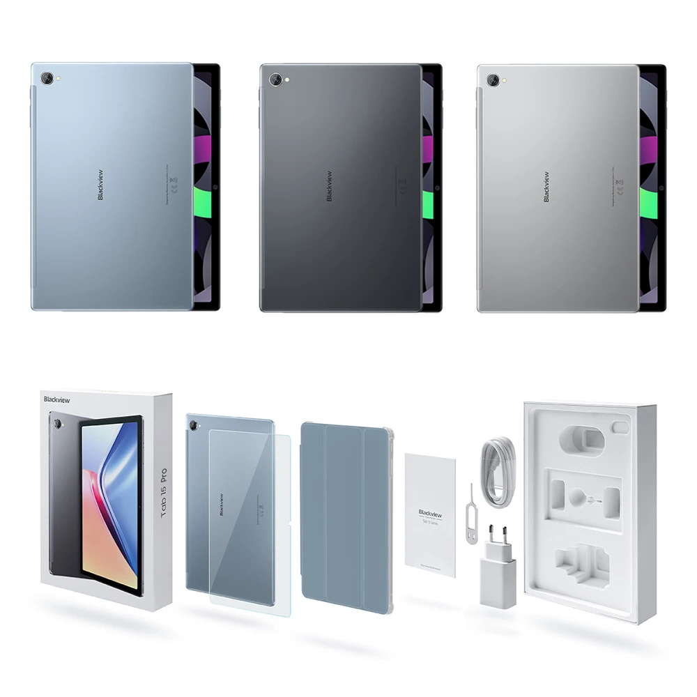 Blackview Tab 15 Pro Tablet 8GB 256GB 10.51'' FHD+ IPS Pad 8280mAh Battery Android 12 Octa Core13MP Camera Dual 4G Tablet