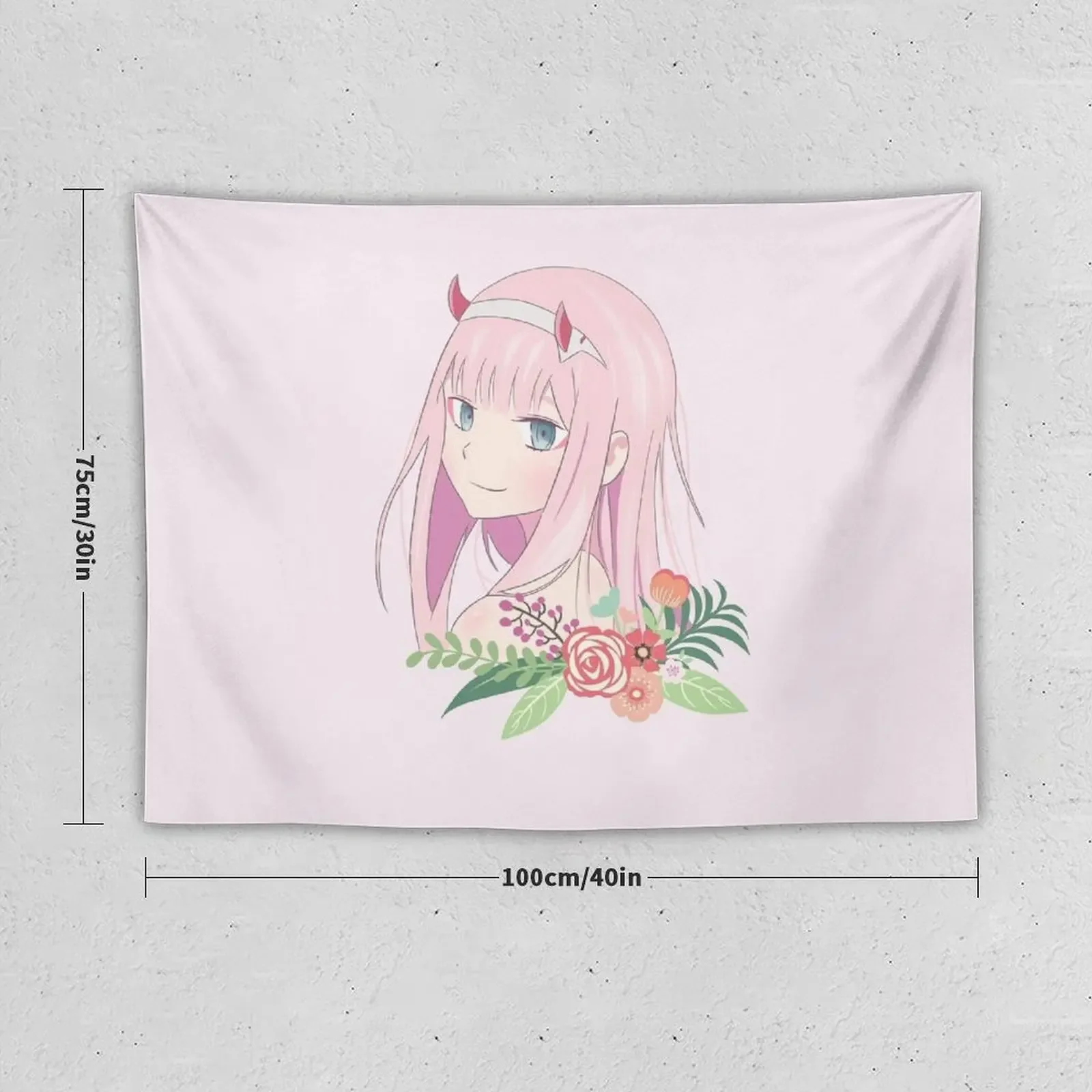 Zero Two, Darling in the Franxx Tapestry Bathroom Decor Decoration Room Tapestry