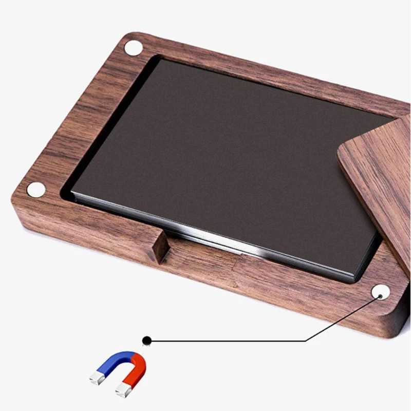 Multi Card for Case,business Name Card Holder Wallet Credit Card for Case/holder for Men & Women Black Walnut Color HXBA