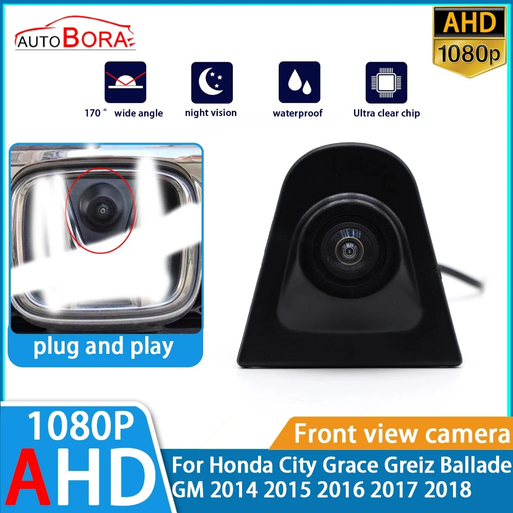 

ZhuCamX Ultra Clear Night Vision LOGO Parking Front View Camera For Honda City Grace Greiz Ballade GM 2014 2015 2016 2017 2018