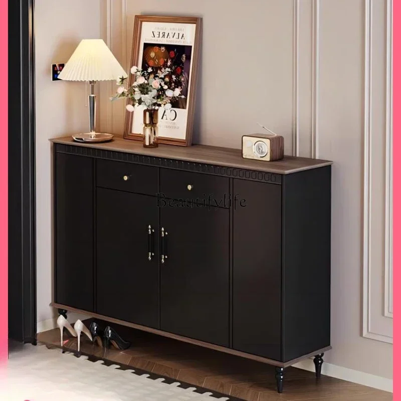 

12 Multi-layer large-capacity door storage shoe cabinet Middle antique door cabinet