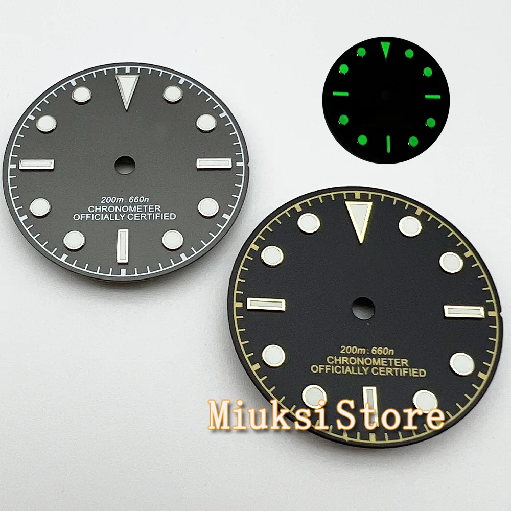 

29mm Watch Dial Sterile Gray/Black face Fit NH35 NH36 ETA 2824 2836 Miyota 8215 8205 821A DG2813 3804 Movement Accessories