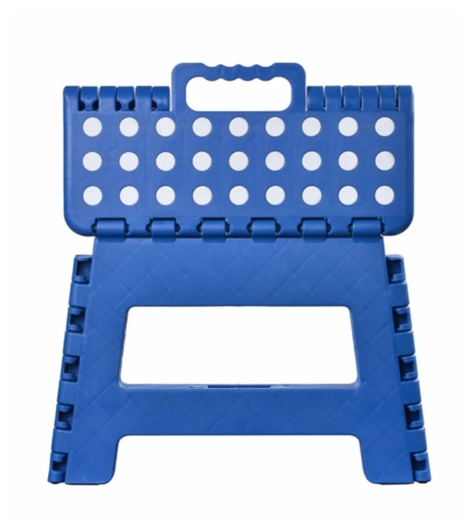 Factory price Blue 8-inch folding plastic step stool for kitchen, bathroom, living room