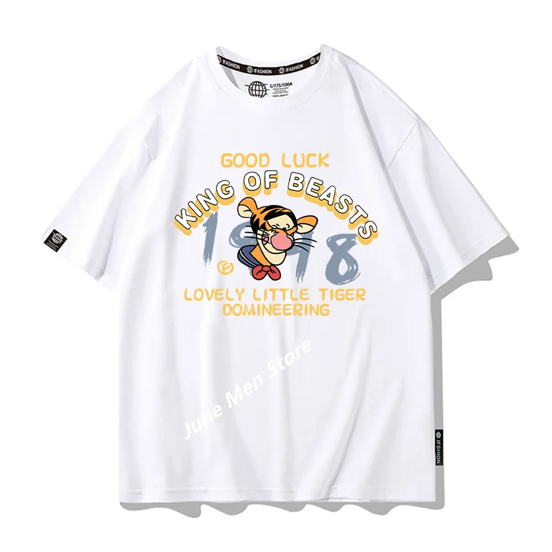 (Uniqlo)Disney Tigger Cotton T-shirt Top Fashion Y2K Tshirt Men Cotton T-shirt Top Summer Women Cotton T-Shirt Men Clothing