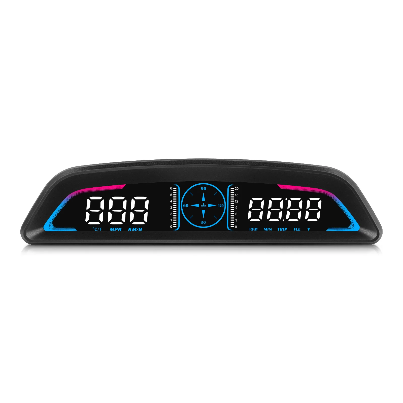 

B3 HUD Car Head Up Display Digital Speedometer Gauge MPH Km/h Voltage Water Temperature Tachometer Alarm Overspeed Reminder