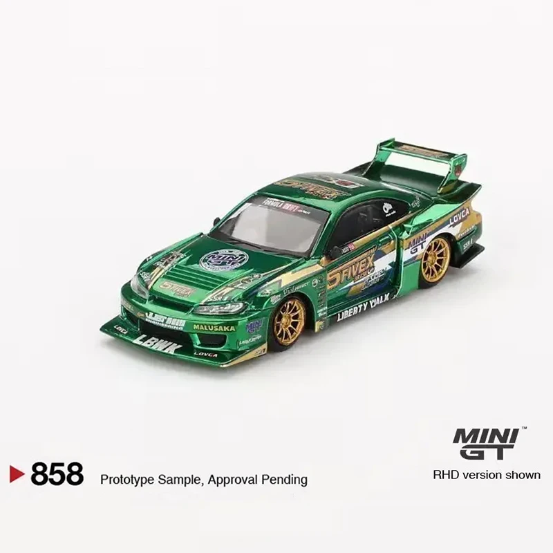 Prevendita MINIGT LBWK Silvia S15 Super Silhouette 858 1:64 Diecast Diorama Collezione di modelli Giocattoli in miniatura