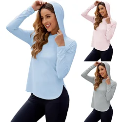 2024 Summer Women's Tops Upf 50+sunscreen Shirt Female Hoodie Spf Long Sleeve Uv Resistant Sports Outdoor Sunscreen Clothes