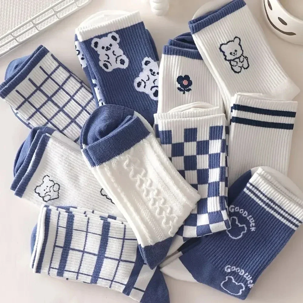 10 Pairs Women’s Mid Length Socks Fashion High-quality Breathable Socks Japanese Cute Rabbit Embroidery Casual Sweet Girl Socks 2 10 Pairs Women's Mid Length Socks Fashion High-quality Breathable Socks Japanese Cute Rabbit Embroidery Casual Sweet Girl Socks 2