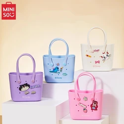 MINISO Disney Series mała torba na drugie śniadanie z dziurką animacja Lucyfer Stitch owoce przenośny ryż zabawka dla dzieci prezent urodzinowy