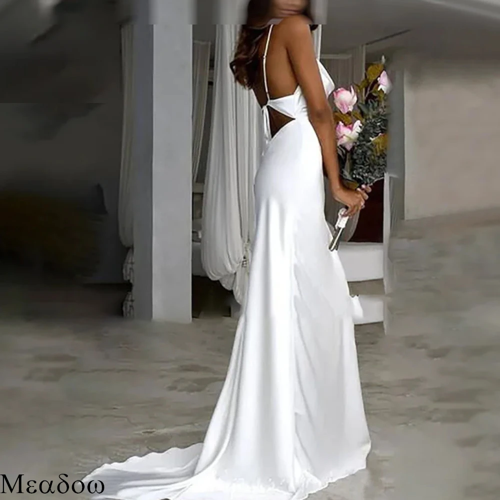 Vestido de novia Formal personalizado, sirena exquisita, Sexy, con cuello en V, fiesta nupcial, Jersey de lujo, vestidos de novia de media manga a la moda