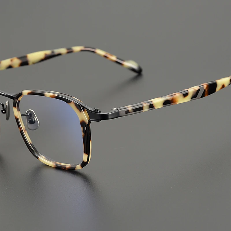 High quality retro glasses frame Fashion Commuter Business Men 155 big face square frame designer prescription myopia glasses