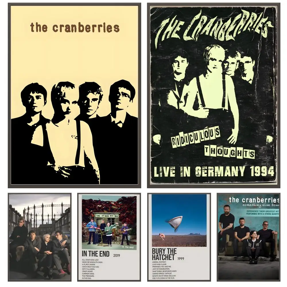 Band The C-Cranberries Poster Versatile HD Waterproof Wall Art Self-Adhesive Decor for Any Space Ideal Gift