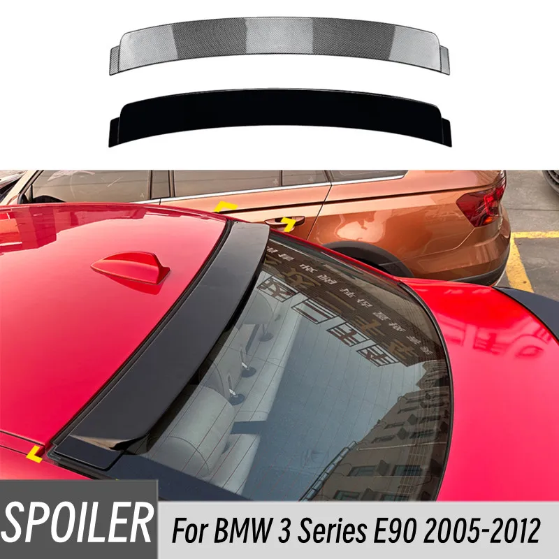 Для BMW 3 серии E90 318i 320i 2005-2012 гг., спойлер на крышу заднего окна автомобиля, обвес, черный карбоновый тюнинг, аксессуары