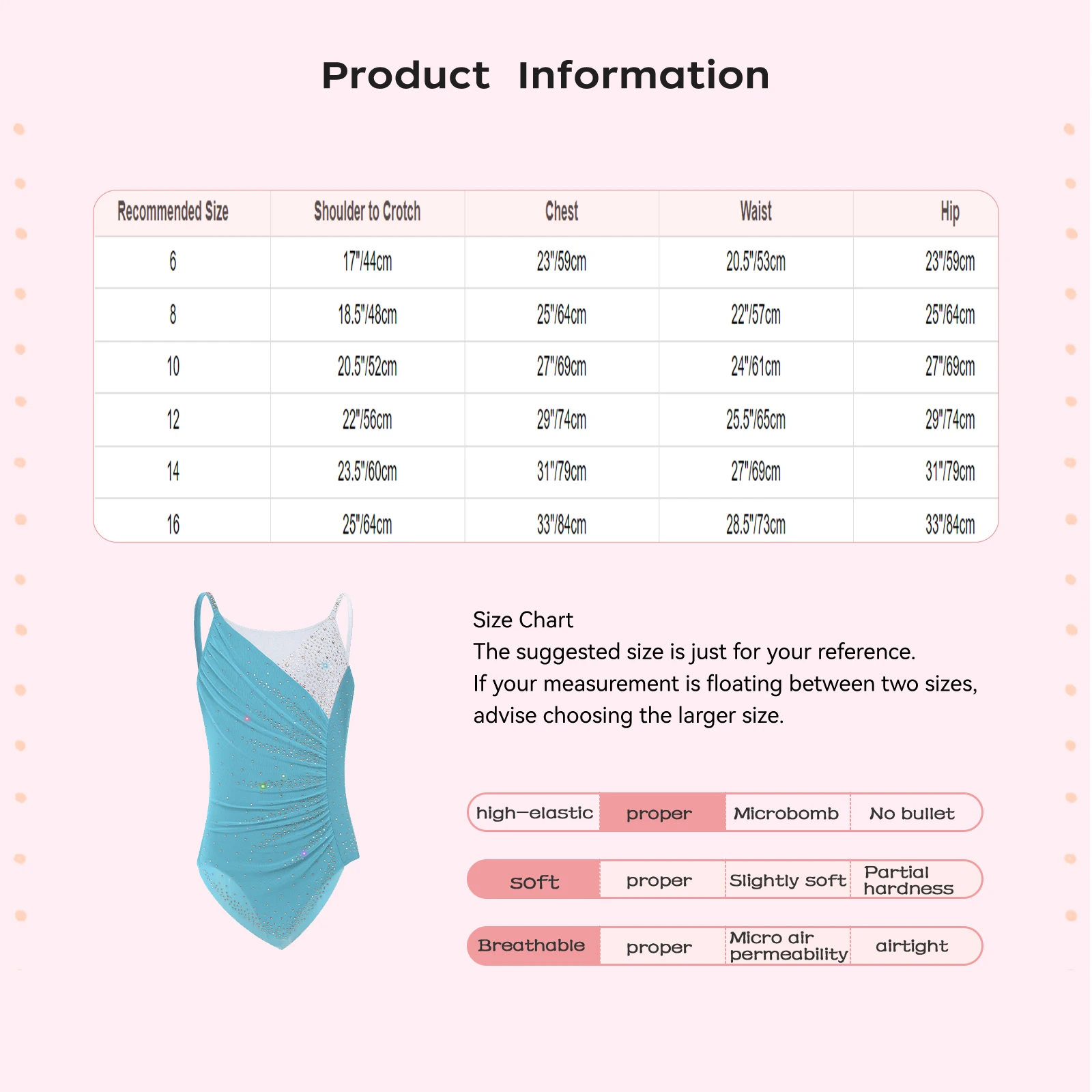 Kids Girls Mesh Long Sleeve Figure Skating Dresses Rhinestones Ballet Gymnastics Dance Leotards Performance Competition Costume image 6