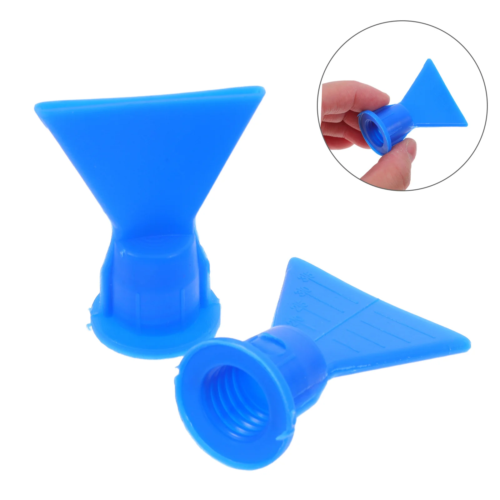

2pcs Flat Nozzle For Car Body Repair Universal Sealant Applicator Tip Replacement Plastic Glue Dispenser Tool Parts
