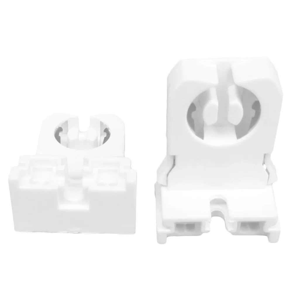 50Pcs Non-Shunted Durable Lamp Holder White Socket Easy Install for Home Office Bedroom Fluorescent Light Fixtures