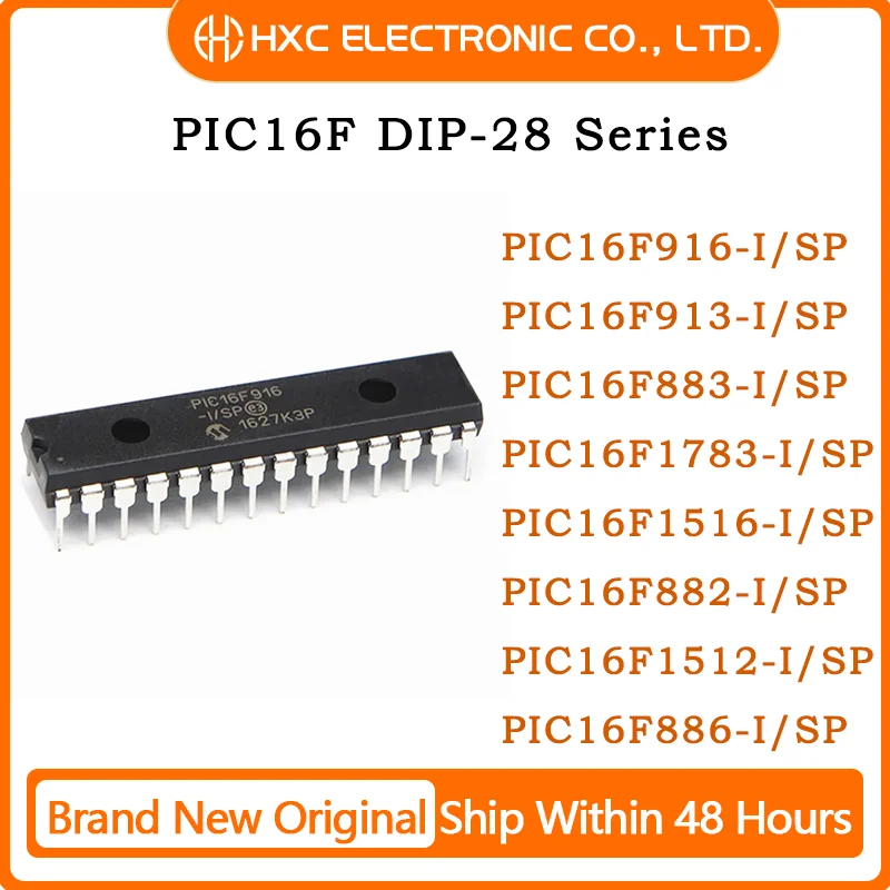 

5PCS PIC16F916-I/SP PIC16F913 PIC16F883 PIC16F1783 PIC16F1516 PIC16F882 PIC16F1512 PIC16F886 DIP28