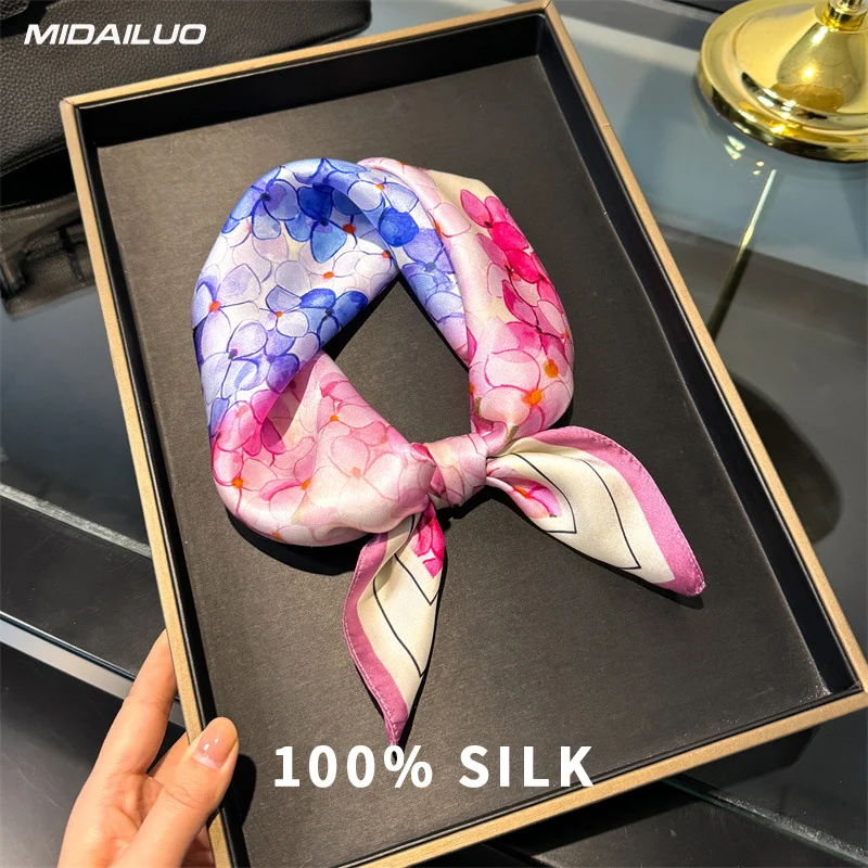 

Квадратный шарф из 100% тутового шелка 20,87x20,87 дюйма, дышащий декоративный головной платок, элегантный аксессуар, не растягивающийся для использования на открытом воздухе