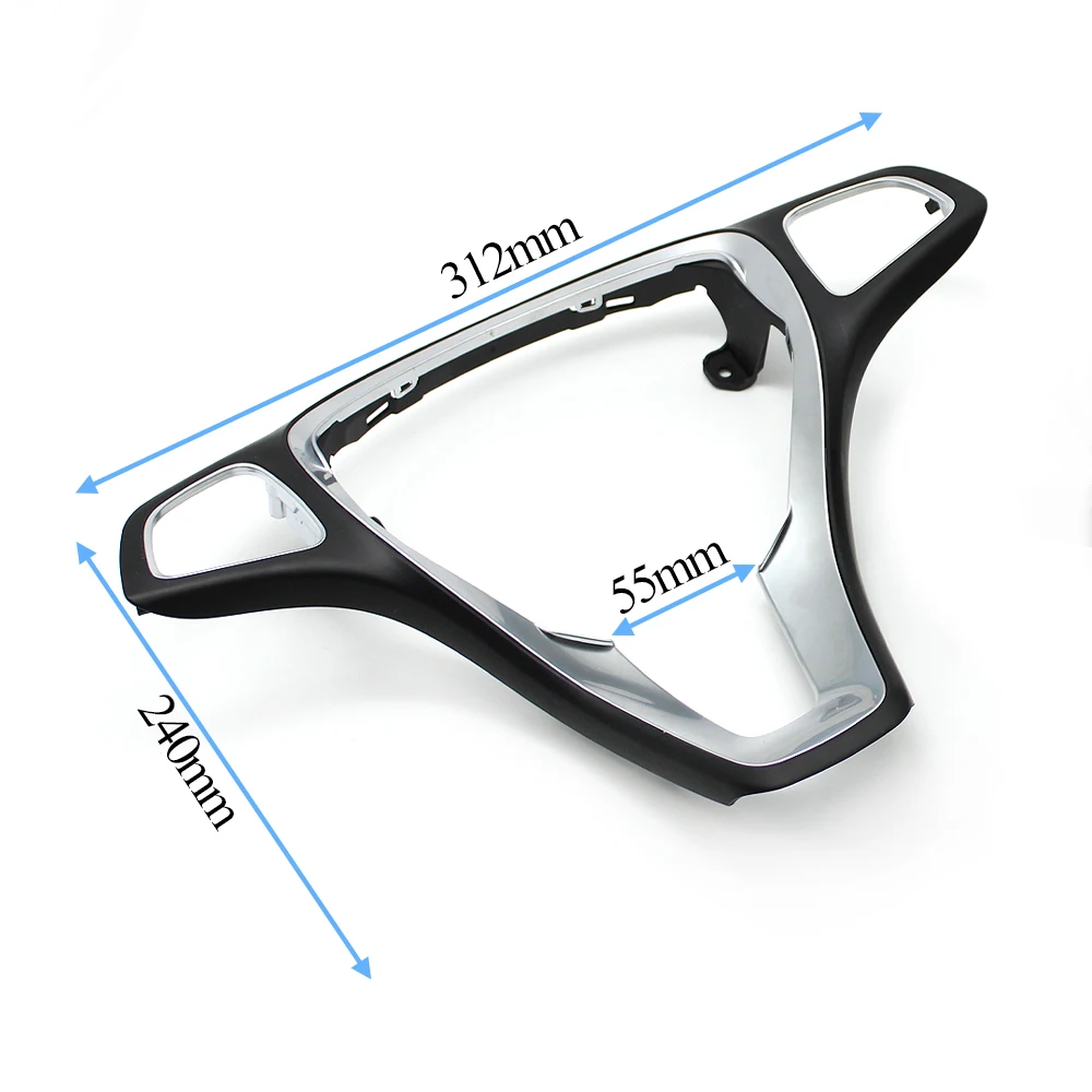 Upgraded Car Steering Wheel Chrome Cover Panel Trim For Mercedes Benz W176 W246 W205 W117 W218 W213 W156 W292 W166 W448 W447 view 4