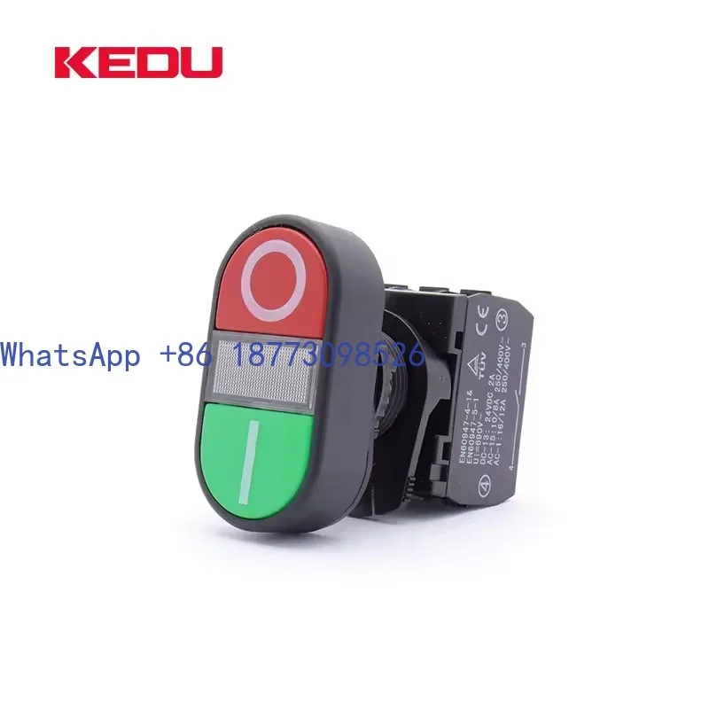 

HY57 HY57-8 double button lighted push button switch double position lighted self-reset switch 22mm