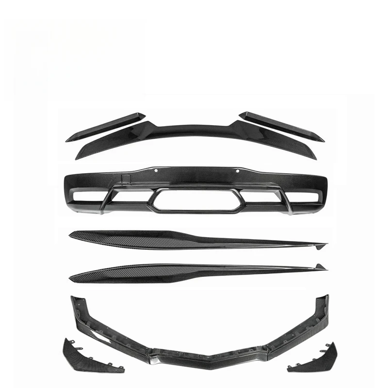 High Quality OEM Style Carbon Fiber Body Kit Front Bumper Lip Spoiler Exterior Tuning Parts For Corvette C8 Z06 Eray 2023-2025