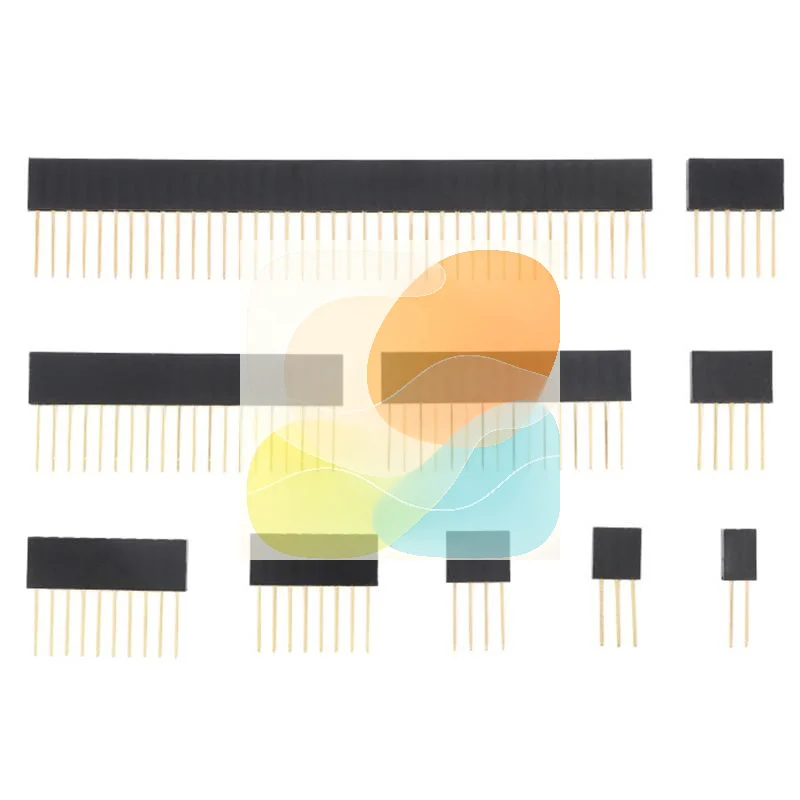 10Pcs 2.54mm PCB Pin Header Socket 11mm Single Row Female Long Pins for Industrial Circuit Board Assembly Use