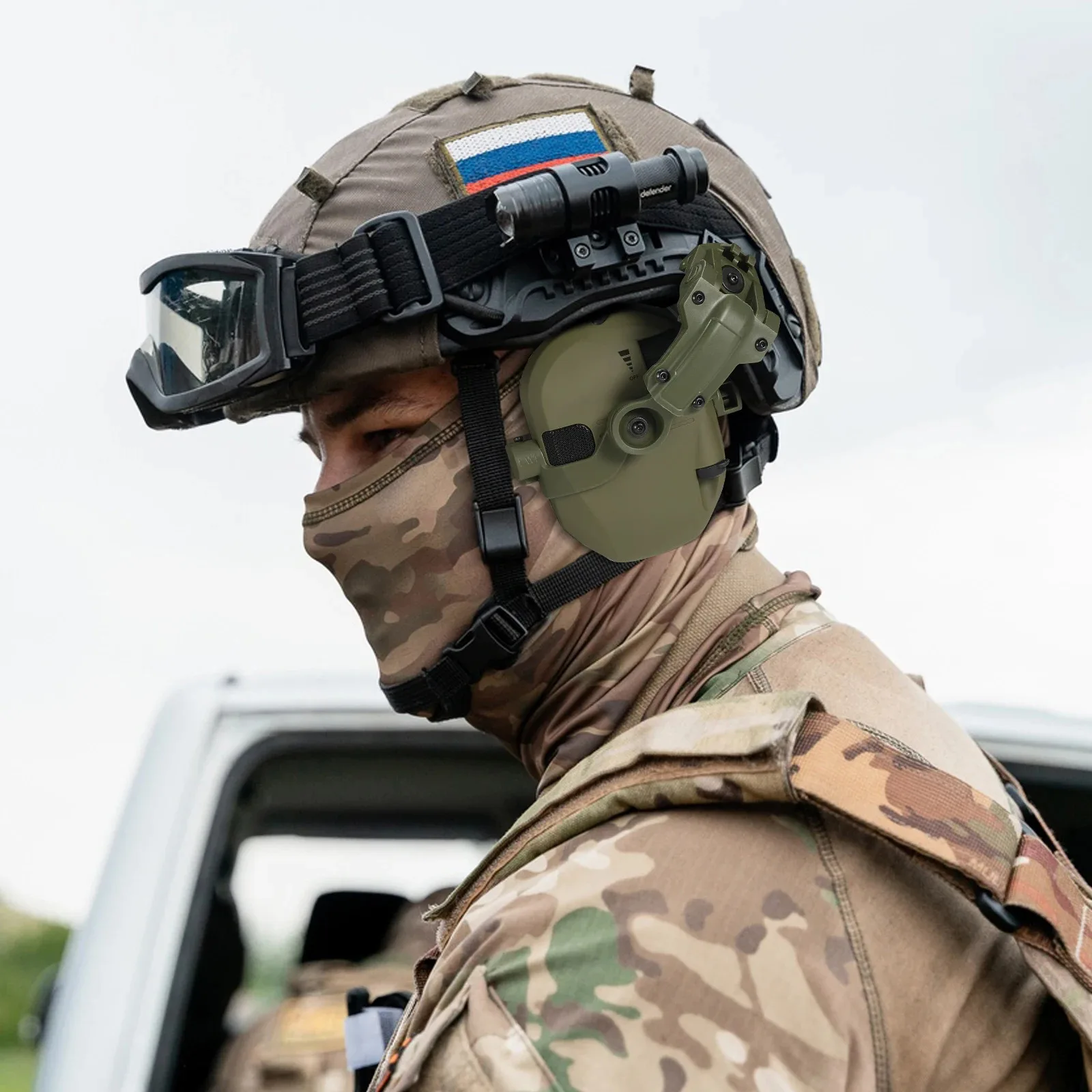 New DIY Tactical Headset Hunting Shooting Noise Cancelling Headphones for FAST Helmet Wendy M-LOK ARC Headset image 6