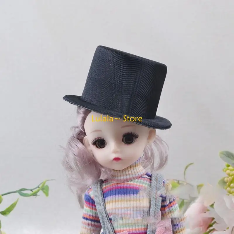 

Y4QA Мини-цилиндр, простая кукольная шапка, заготовка для творческого творчества и индивидуального дизайна