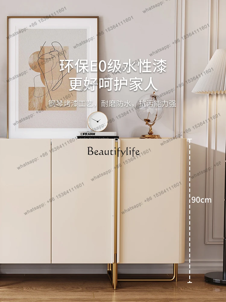 D06Italian simple entrance living room partition locker modern light luxury supercrystalline stone storage cabinet