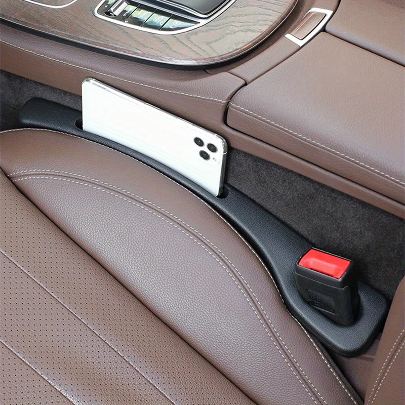 قطعتان من شرائط حشو فجوة مقعد السيارة - محفظة مقاومة للتسرب ومضادة للخسارة وحامل هاتف مع قبضة آمنة، مادة مطاطية متينة #3