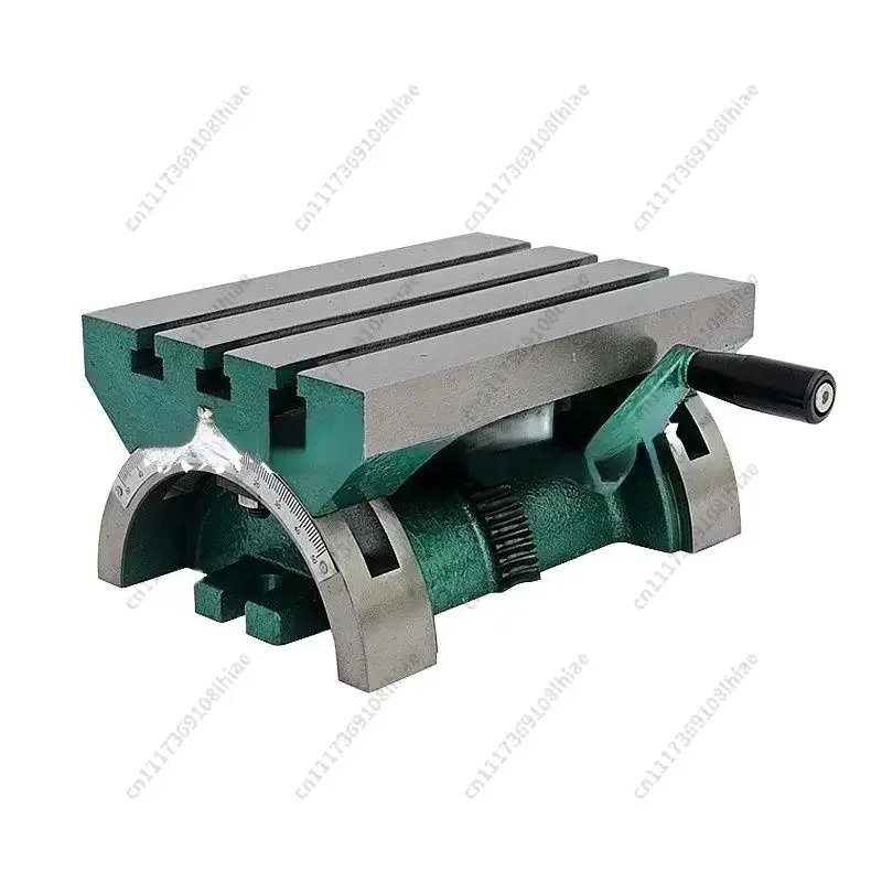 7 Inch Adjustable Front and Rear Angle Worktable Tiltable Platform Milling Machine Drilling Machine Rotary Table