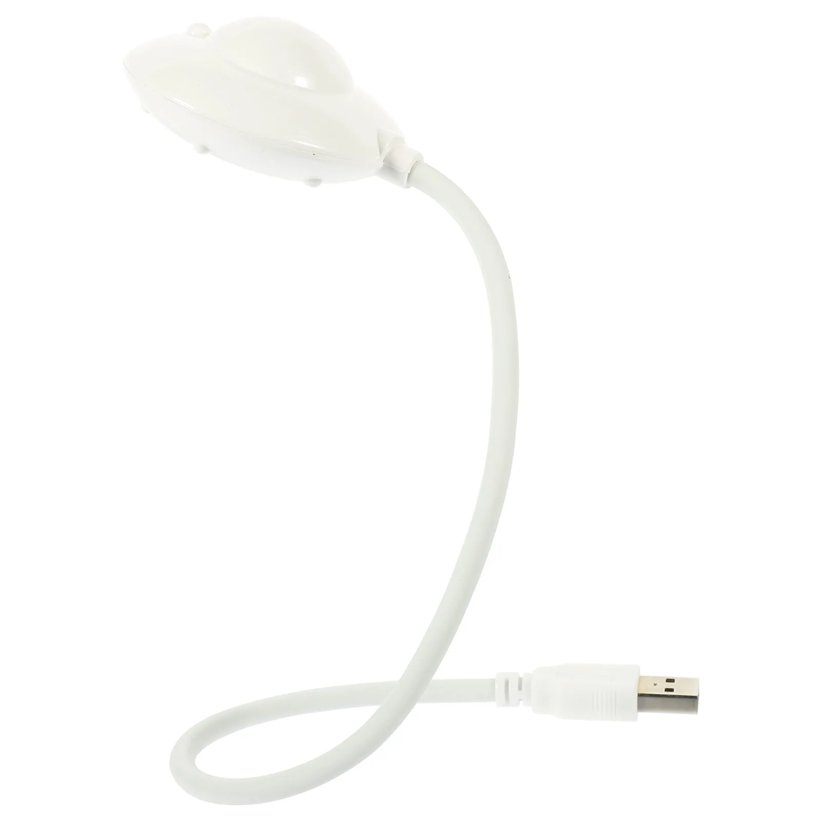 

Usb Flying Saucer Light Table Lamps Small White Led Desk Lamp For Study Bedroom Dorm Reading Student Plastic Household Warm