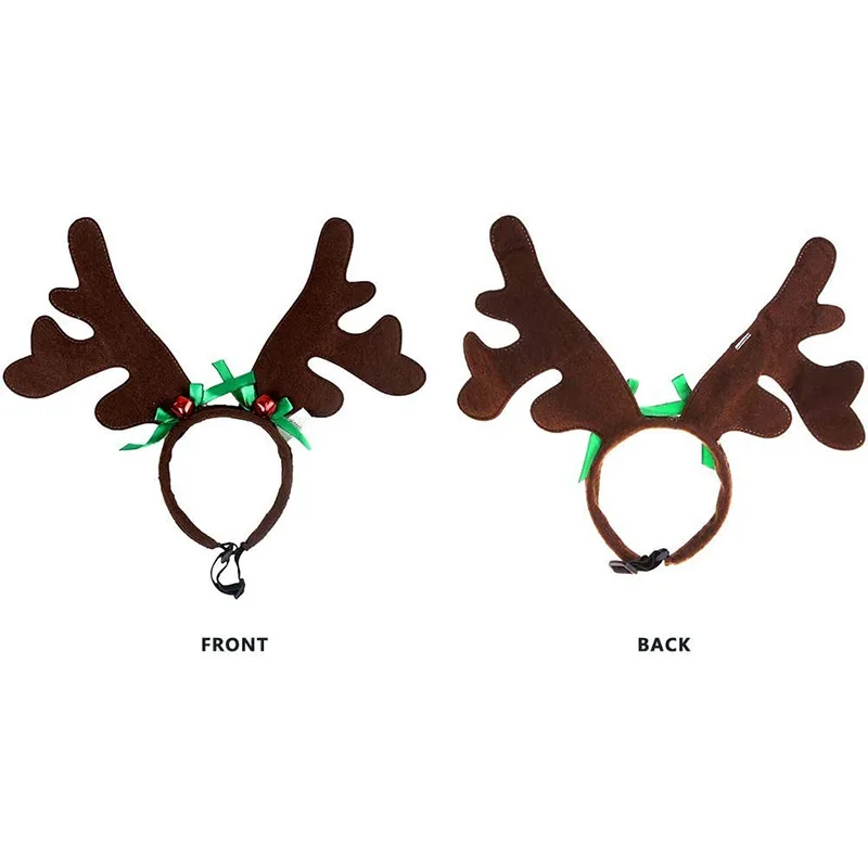 Christmas Dog Supplies Elk Reindeer Antlers Headband Santa Hat Pet Christmas Cool Dog Costume Cute Headwear Accessories