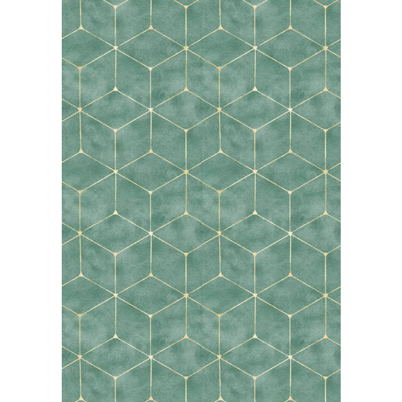 

Green Geometric Lattice Wall Decoration Self Adhesive Wallpapers Bedroom Study Living Room Furniture Makeover Home Decor Sticker