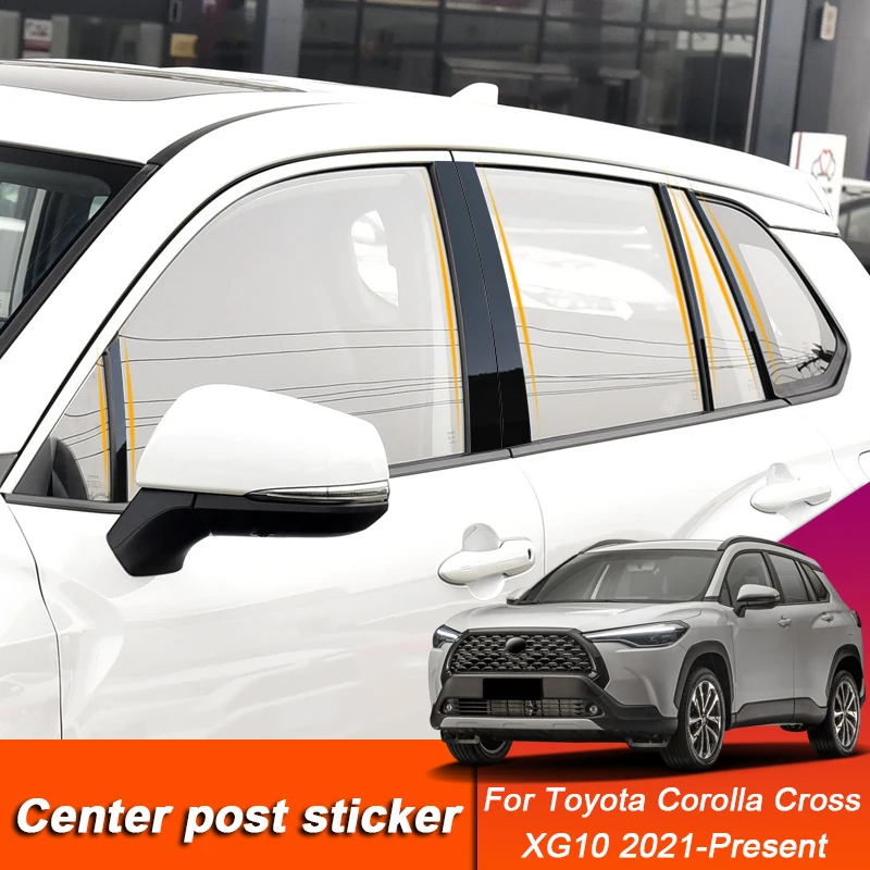 

For Toyota Corolla Cross XG10 E210 E170 E140 2006-Present Car Styling Window Center Pillar Sticker PVC Trim Anti-Scratch Film