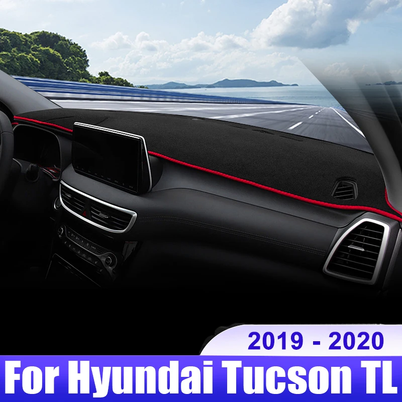 

For Hyundai Tucson TL 2019 2020 Car Dashboard Cover Dash Mat Sun Shade Avoid Light Non-slip Pad Interior Accessories