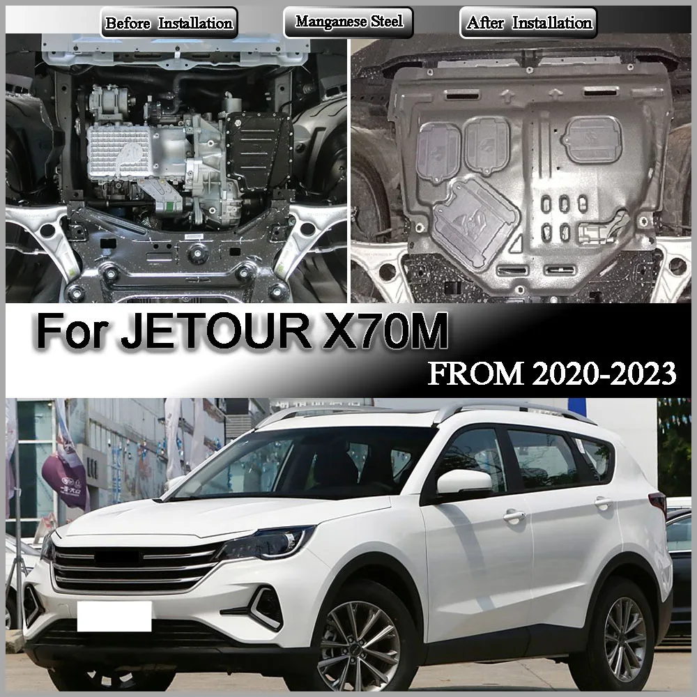 For JETOUR X70M 2020-2023 1.5T 1.6T 2.0T Engine Baffle Protection Plate Lower Guard manganese stell alloy Plate Engine Shield