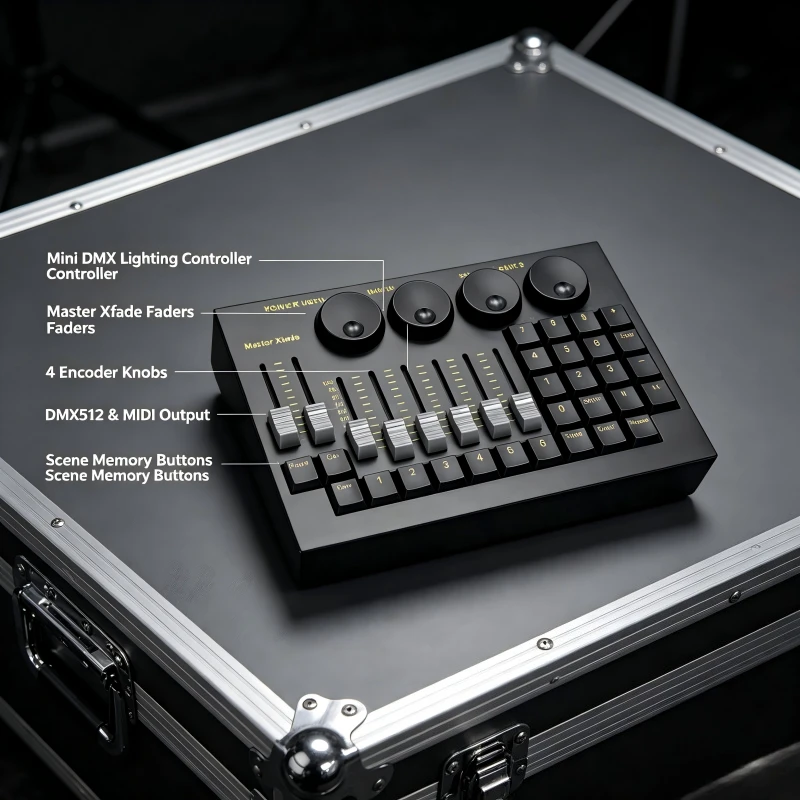 Mini MA Console Command Fader On PC Wing For Stage Effect Lighting Disco DJ Moving Head DMX Controller