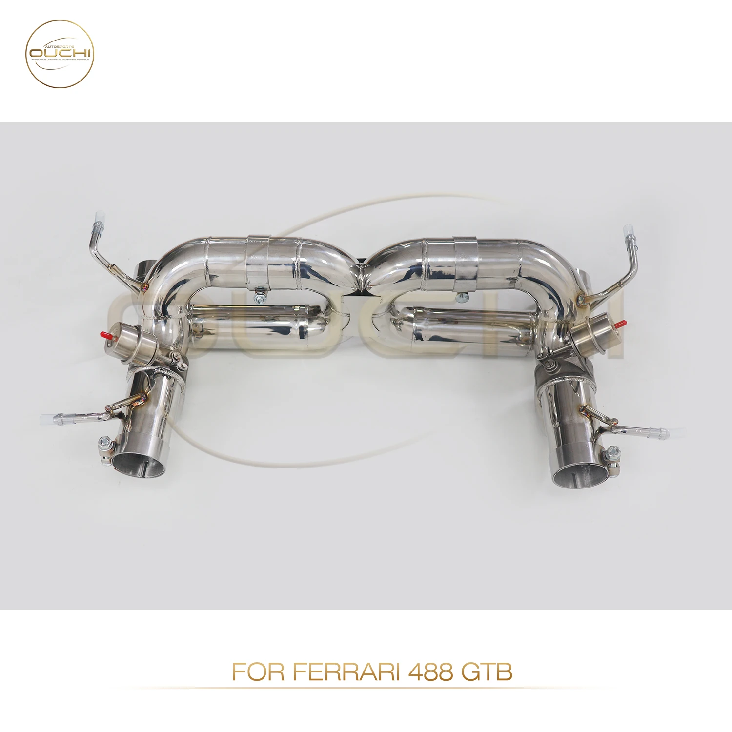 High Flow Performance Catback For Ferrari 488 GTB OUCHI Stainless Steel With Vacuum Valve Exhaust System Auto Parts