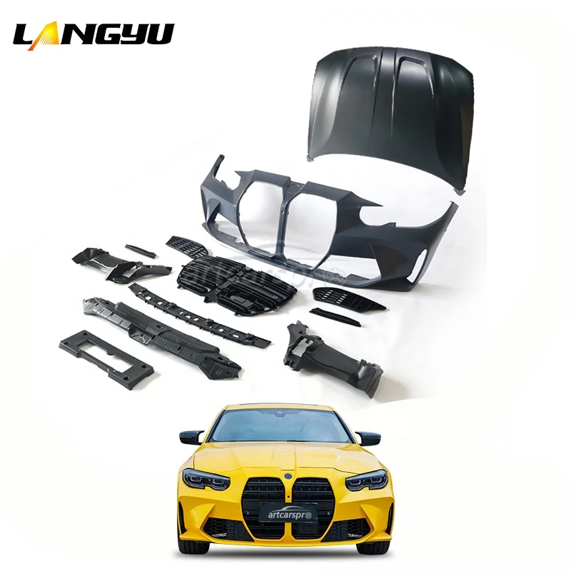 Auto Parts PP Plastic Bodykit Front Bumper Hood  G20 Upgrade M3 G80 Style For bmws 3 Series G20/G28