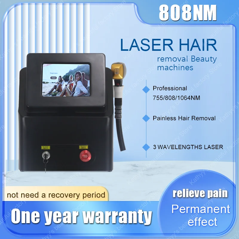 

2024 New Portable 2000W 808nm Diode Laser 755 808 1064Nm Wavelength Freezing Point Painless Permanent Hair Removal