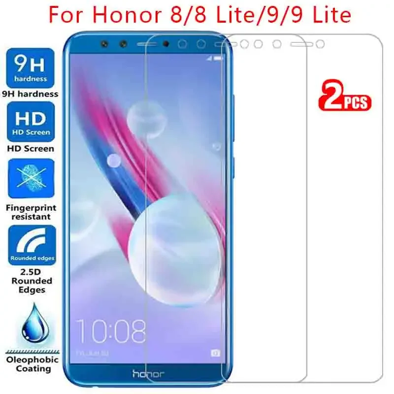 protective tempered glass for huawei honor 8 9 lite screen protector on honor8 honor9 honer onor 8lite 9lite light safety film