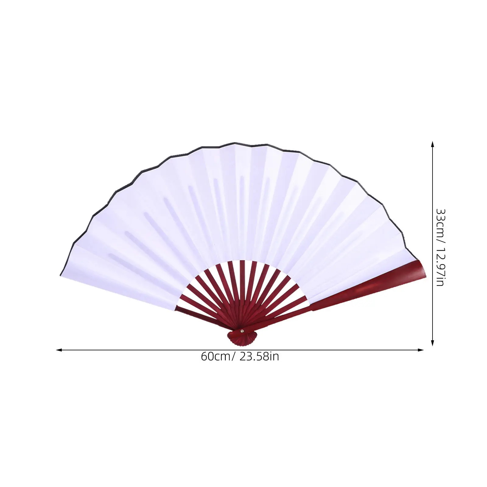 4Pcs Folding Hand Fan Blank Bamboo Handheld Silk Foldable Double-Sided Paintable for Wedding Party Favors Garden Decor DIY Art