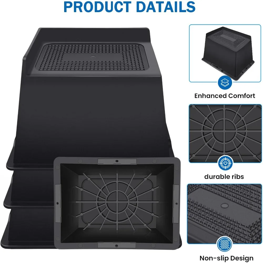 Bed Risers 6 Inch Heavy Duty,Oversized Couch Risers, Extra Wide Furniture Risers for Sofa Table Desk Headboard Chair Lifting,Rec