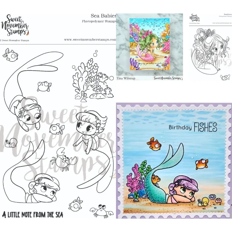 Retro Pin Up Mermaids Salty and Sweet Metal Cutting Frame Stamps 2026 New Templates DIY Scrap Booking Paper Making Crafts Cuts