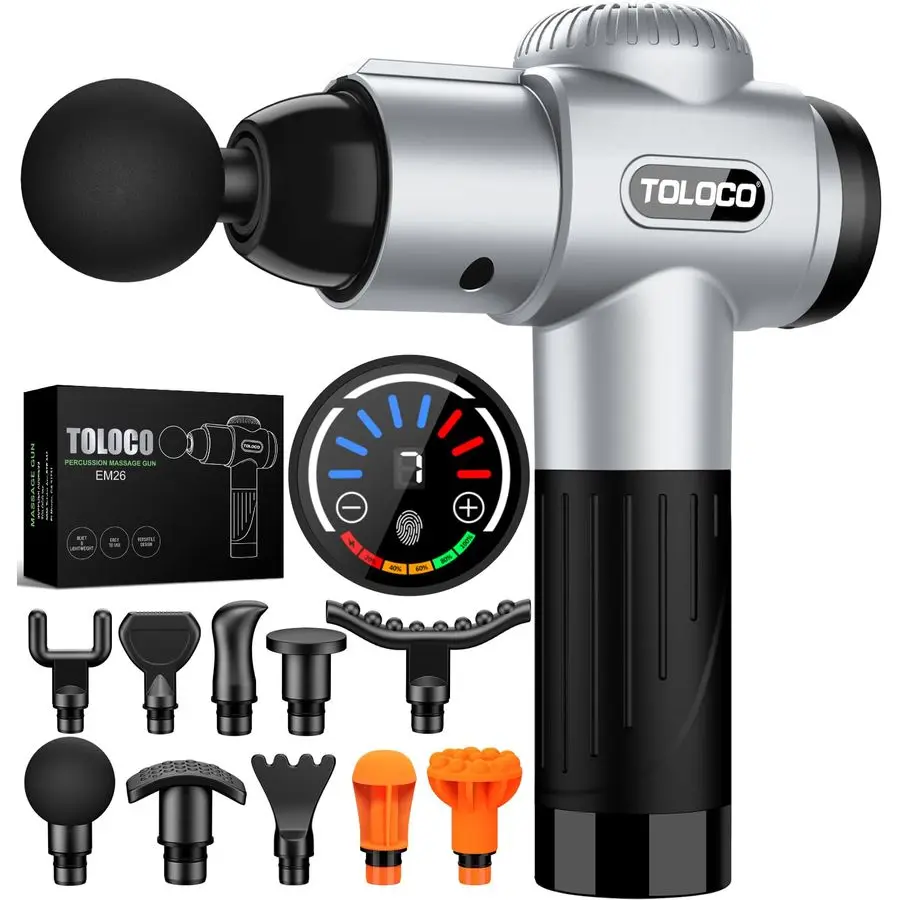 

Massage Gun, Muscle Massage Gun Deep Tissue for Athletes with 10 Massage Heads, Electric Percussion Massager for Any Pain Relief