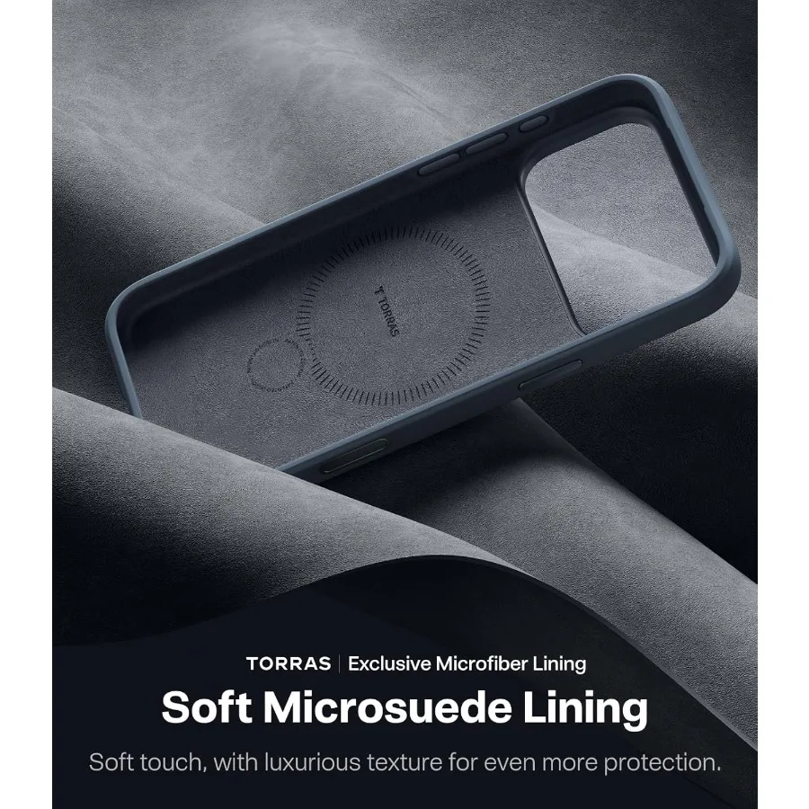 Custodia protettiva blu intenso per iPhone 17 Pro Max con compatibilità MagSafe Supporto per anello di rotazione a 360° Supporto morbido silicone liquido accogliente