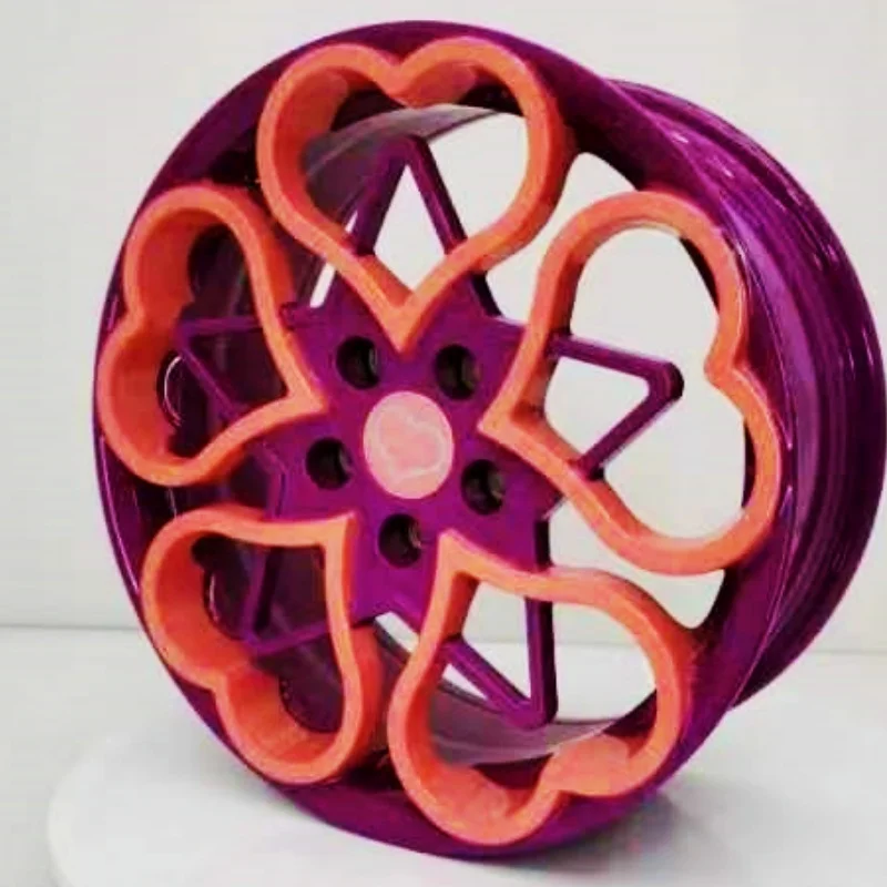 

Индивидуальные легкие колеса из кованого сплава 5*112 с горячими продажами и розовыми и фиолетовыми колесами для легковых автомобилей в форме сердца